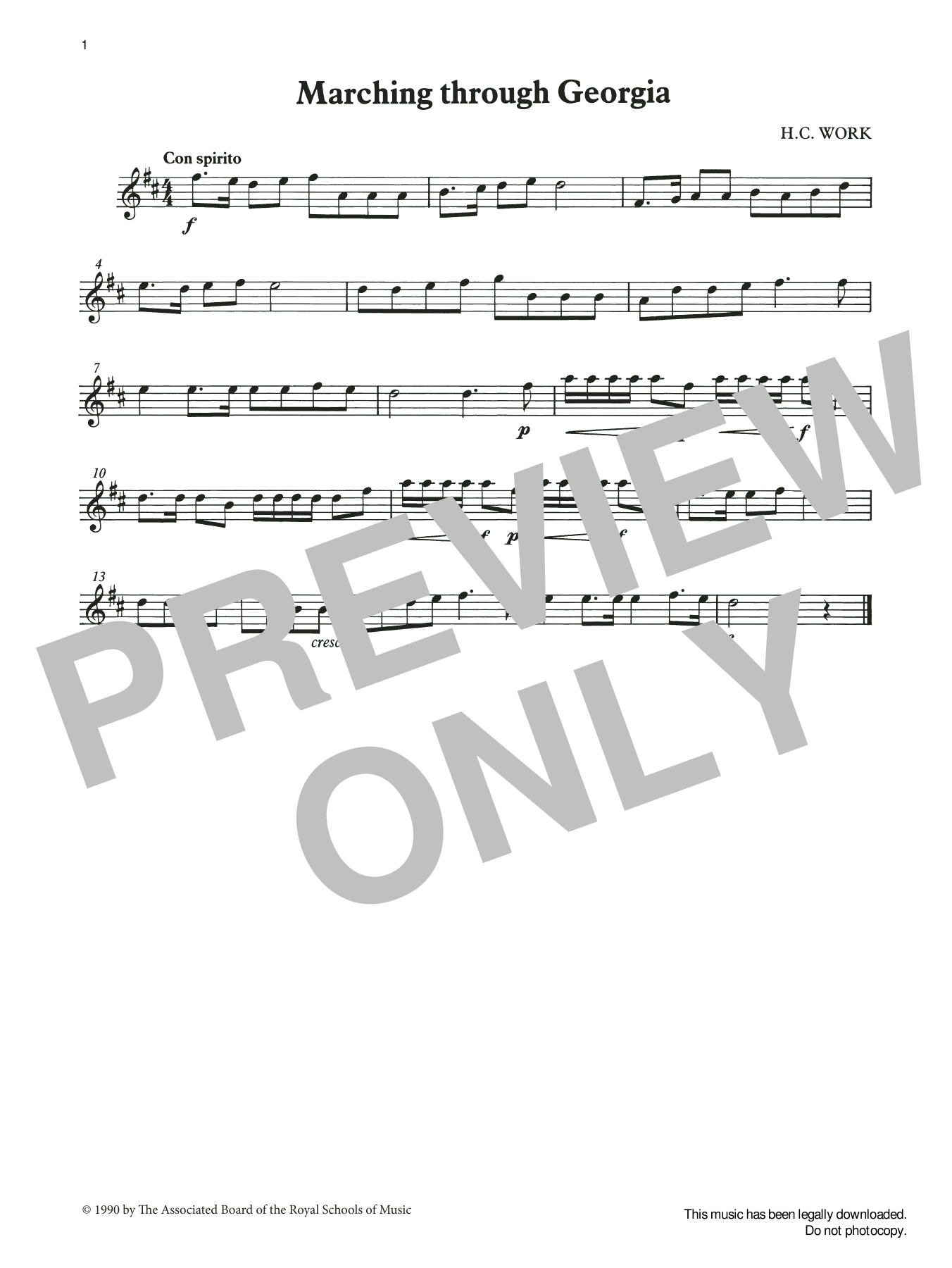 Produktgalerie: Seite 1 von 1 Marching through Georgia from Graded Music for Tuned Percussion, Book I, Henry Clay Work, Percussion