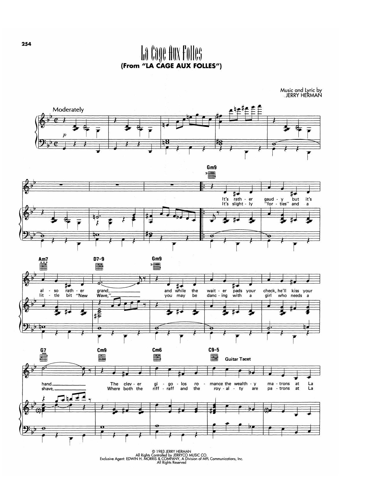 Produktgalerie: Seite 1 von 1 La Cage Aux Folles, Jerry Herman, Gesang, Gitarre, Klavier