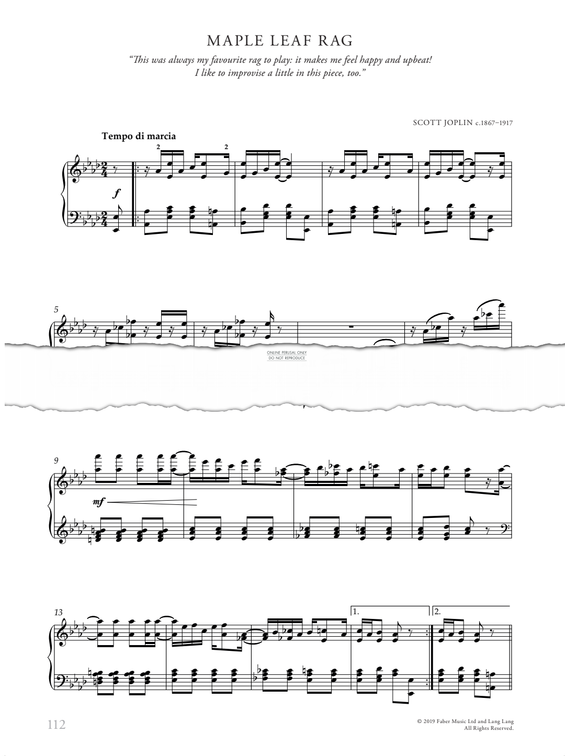 Produktgalerie: Seite 1 von 1 Maple Leaf Rag, Scott Joplin, Klavier