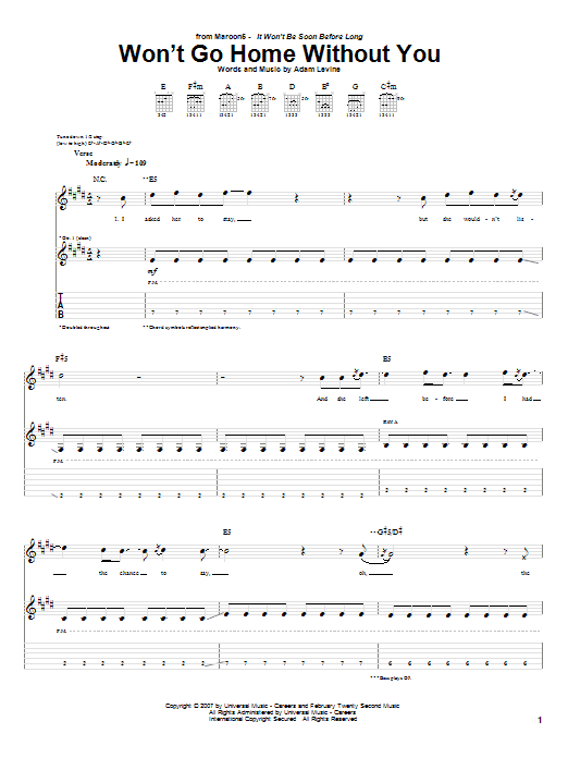 Product gallery: Page 1 of 1 Won't Go Home Without You, Maroon 5