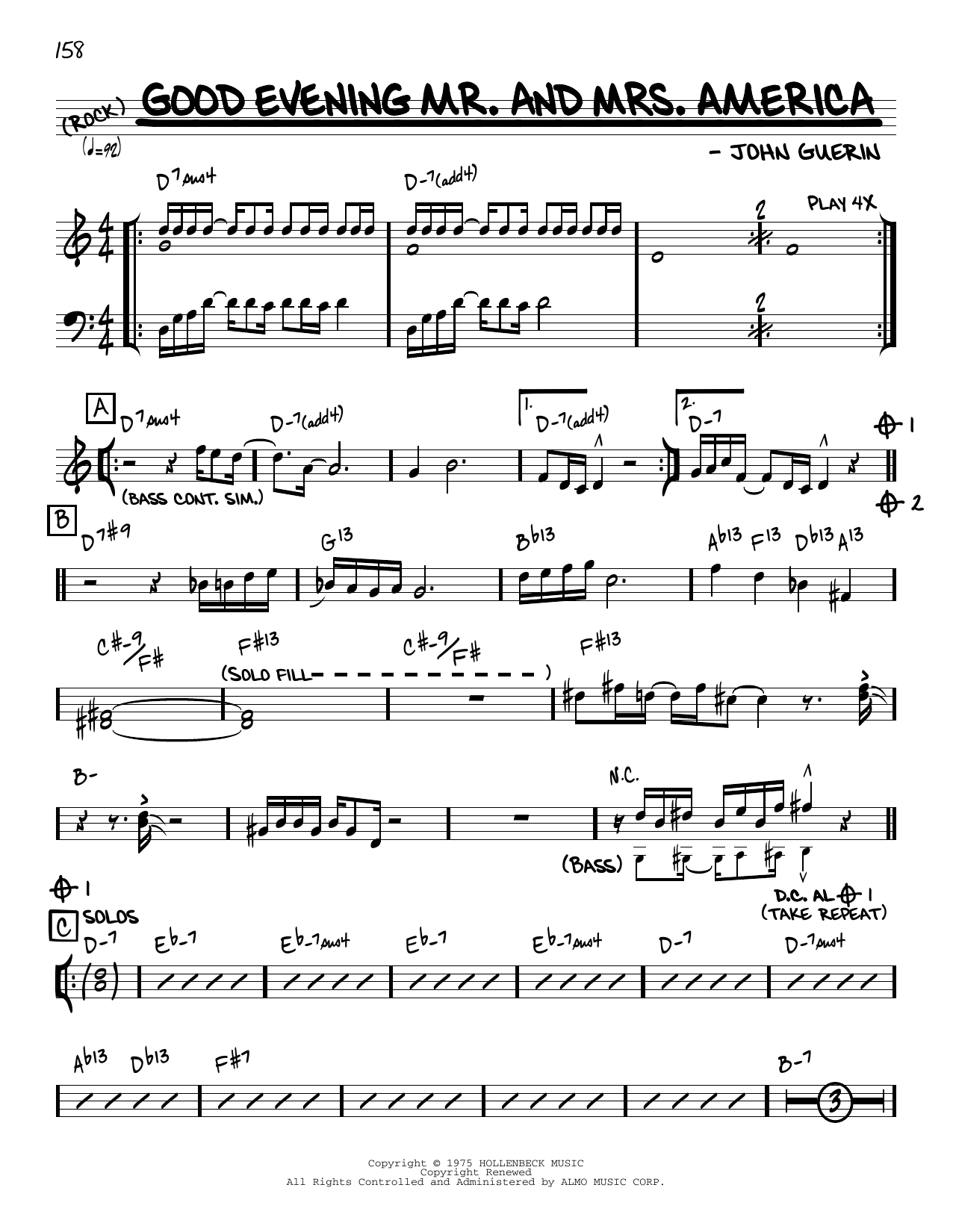 Produktbild zu: Good Evening Mr. And Mrs. America [Reharmonized version] (arr. Jack Grassel)