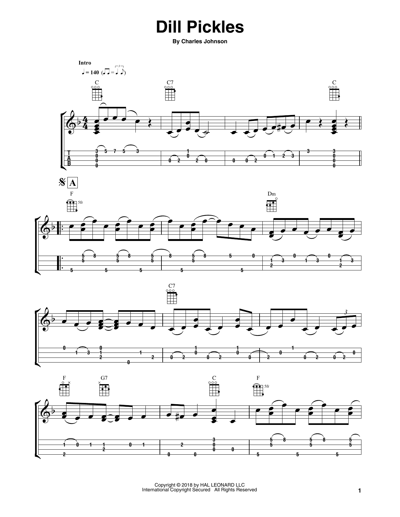Product gallery: Page 1 of 1 Dill Pickles (arr. Fred Sokolow), Charles Johnson