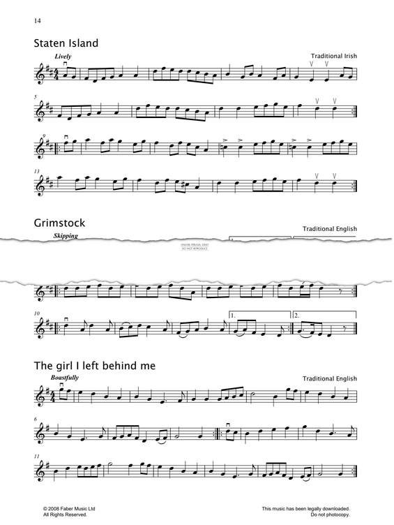 Produktgalerie: Seite 1 von 1 The Girl I Left Behind Me, English Traditional, Violine