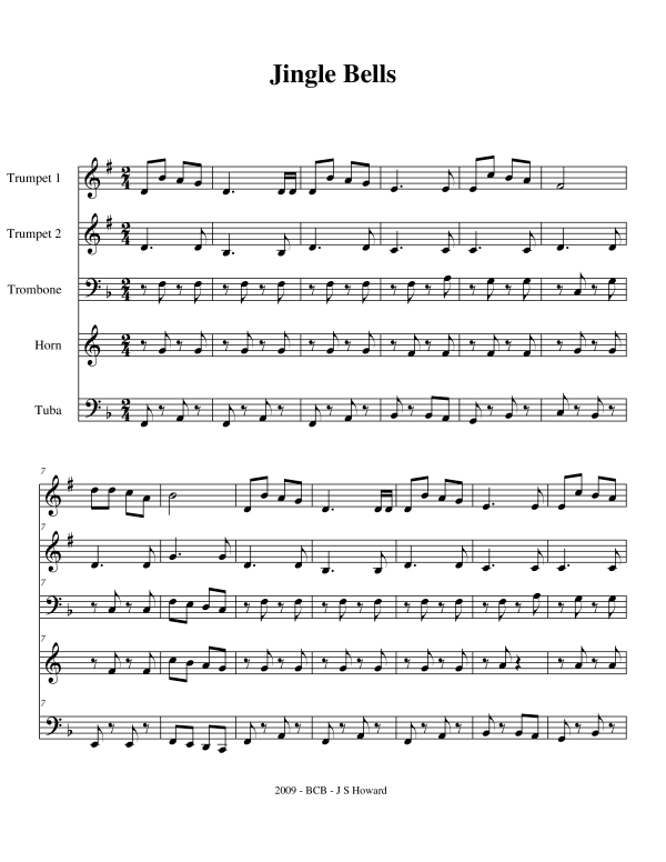 Produktgalerie: Seite 1 von 10 Jingle Bells, , Blechbläser Quintett