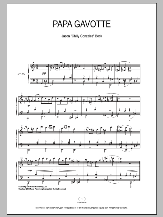 Product gallery: Page 1 of 1 Papa Gavotte, Chilly Gonzales