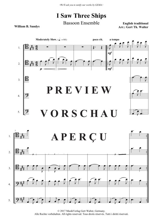 Produktbild zu: I Saw Three Ships Traditional