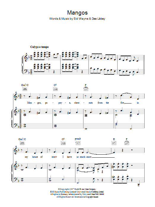 Produktgalerie: Seite 1 von 1 Mangos, Rosemary Clooney, Gesang, Gitarre, Klavier