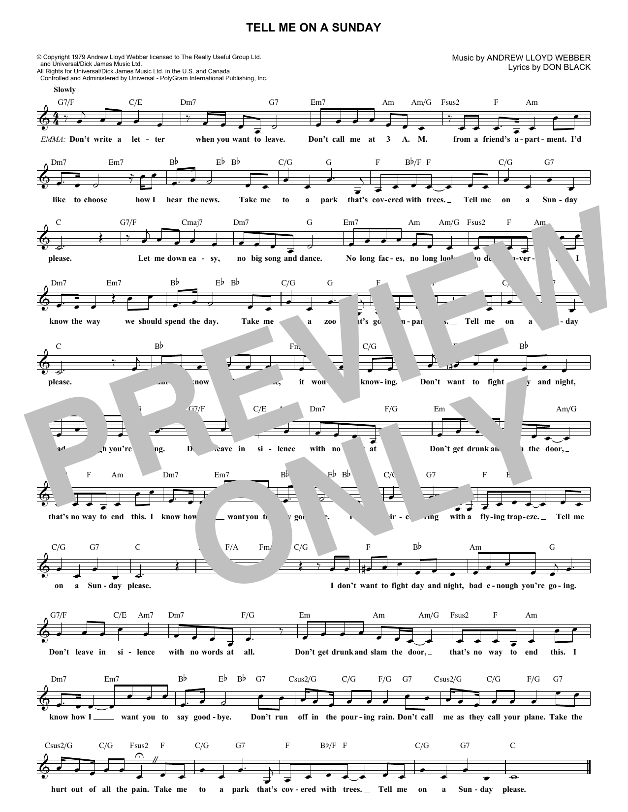 Produktbild zu: Tell Me On A Sunday