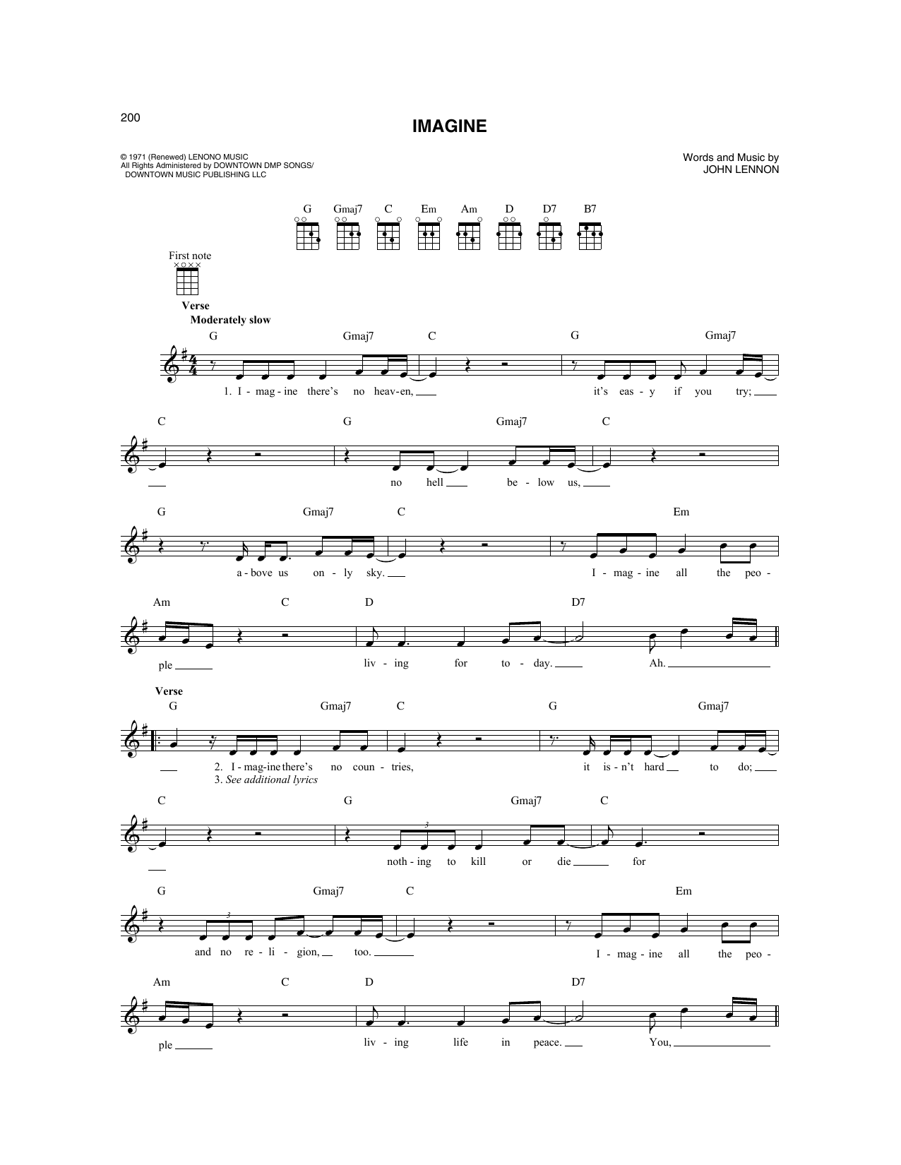 Produktgalerie: Seite 1 von 1 Imagine, John Lennon