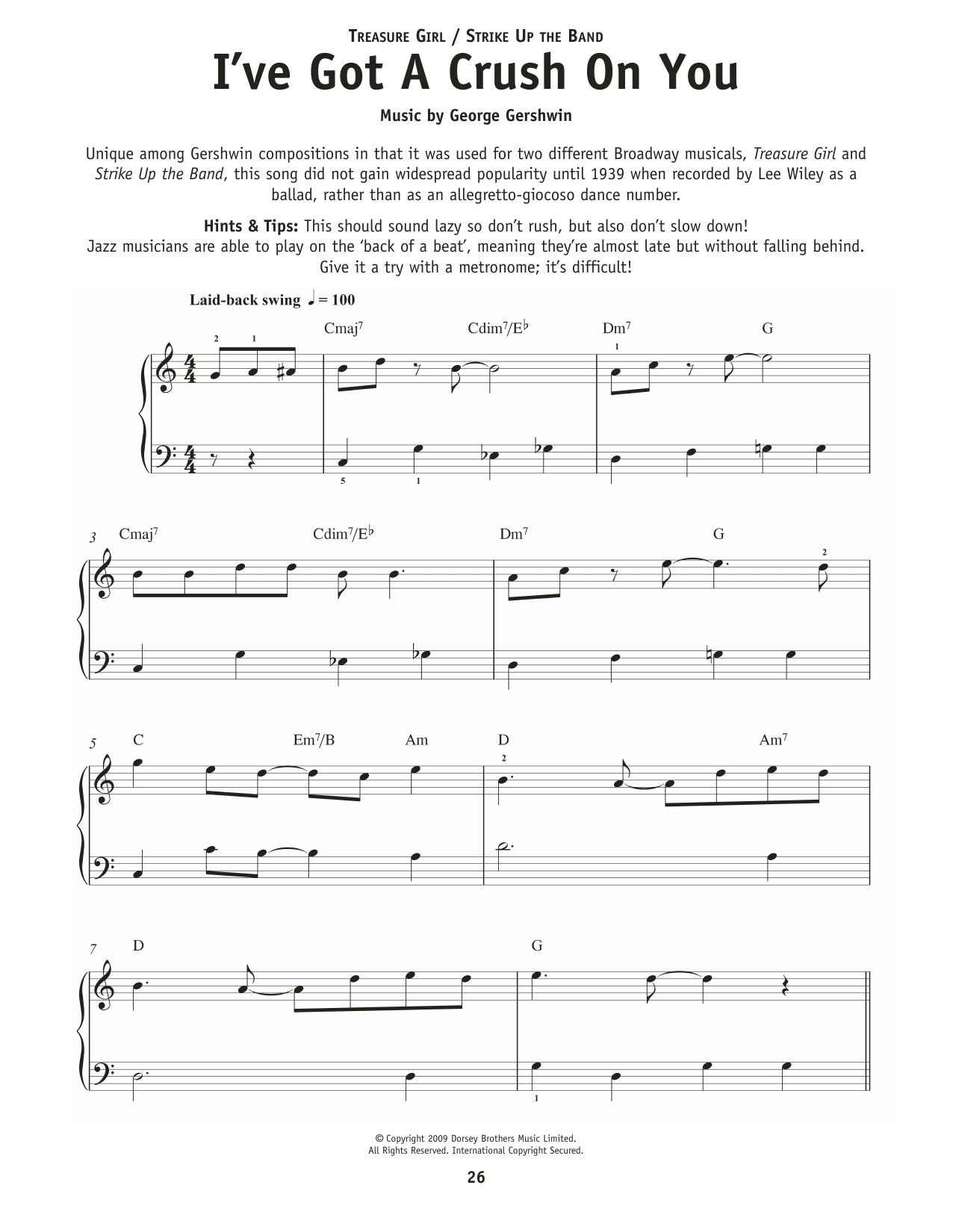 Produktgalerie: Seite 1 von 1 I've Got A Crush On You (from Strike Up The Band), George Gershwin, Klavier