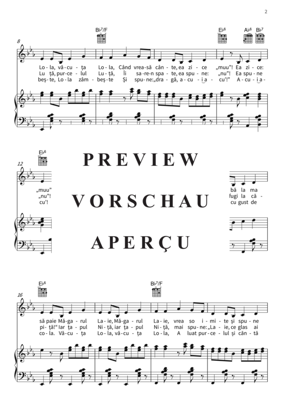 Produktgalerie: Seite 5 von 6 Vacuta La Lola, , (Gesang + Klavier, Gitarre)