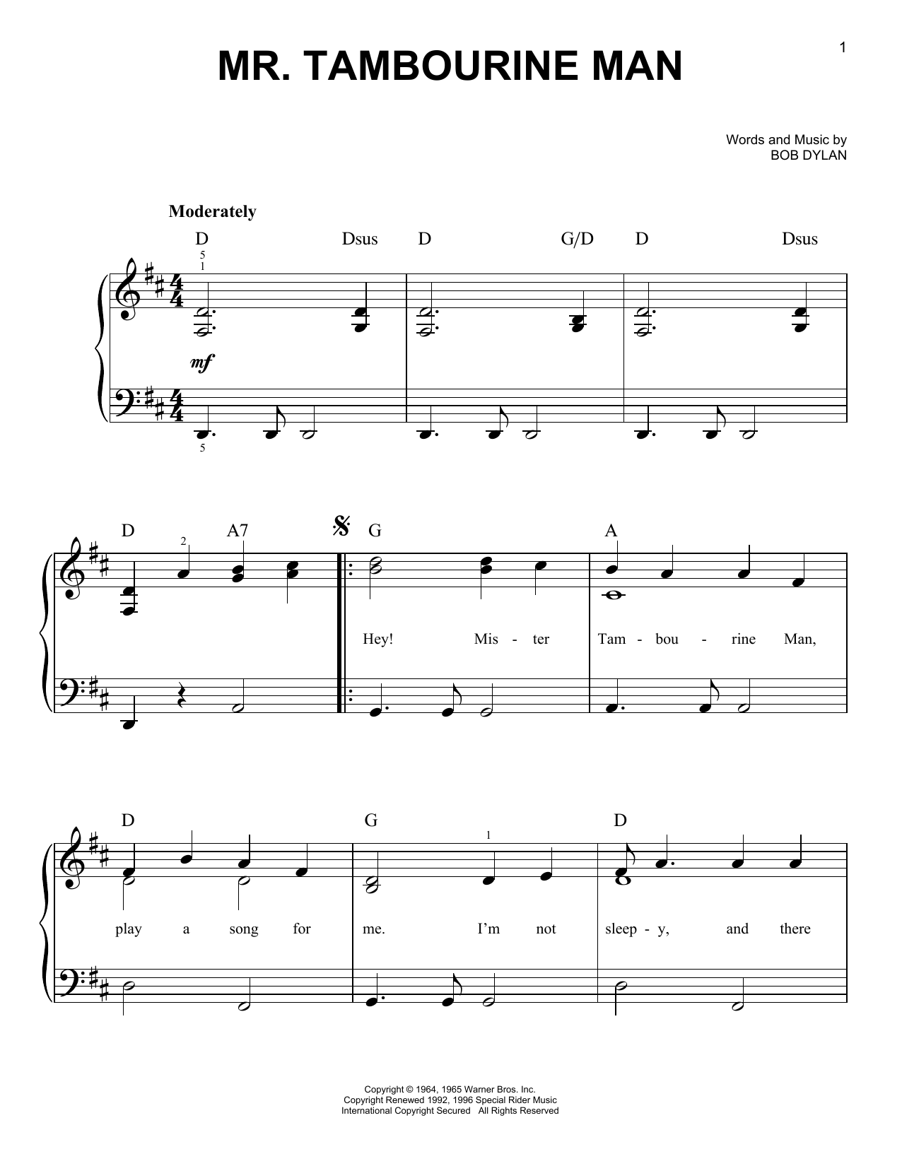 Produktbild zu: Mr. Tambourine Man