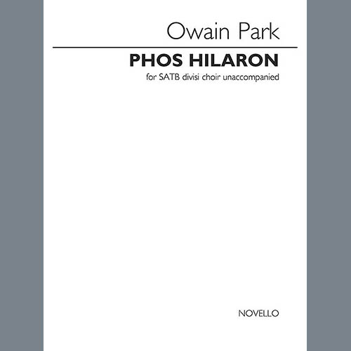 cover: Phos Hilaron, Owain Park, Chor