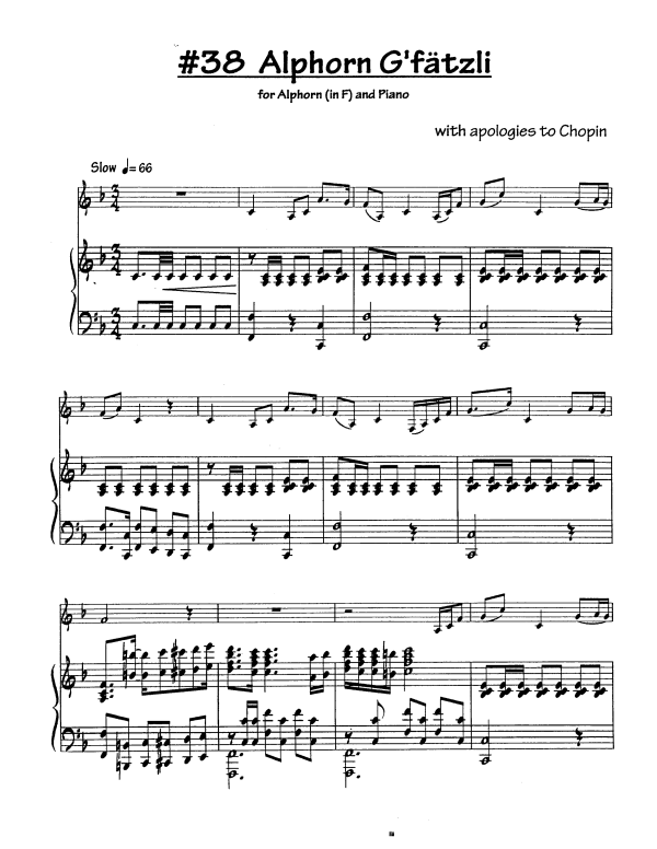 Produktgalerie: Seite 1 von 6 Alphorn G'fatzli, , Alphorn in F und Klavier