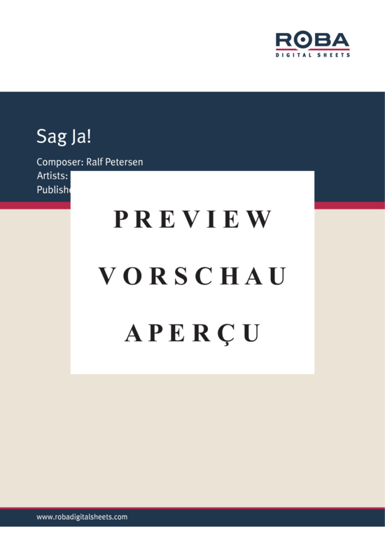 Product gallery: Page 2 of 4 Sag Ja! , , Piano and Voice