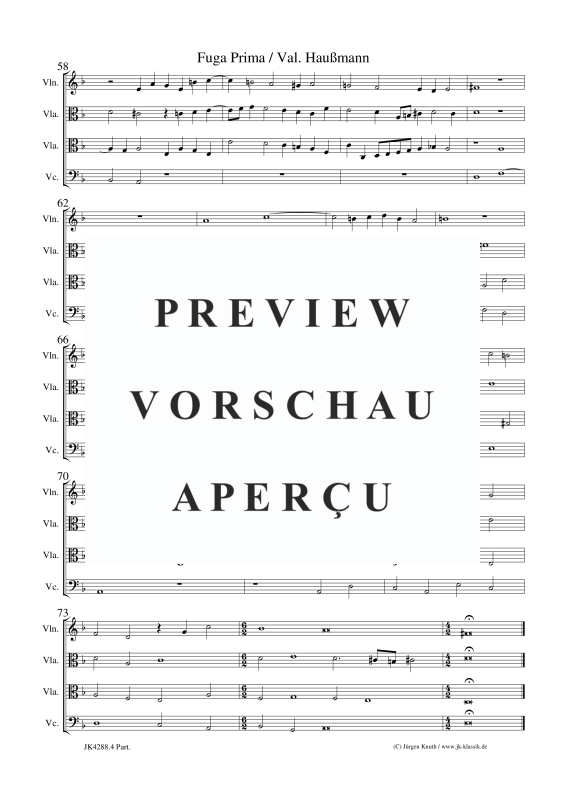 Produktgalerie: Seite 5 von 11 Fuga Prima, , Streicher Ensemble Violine, 2x Viola und Violoncello