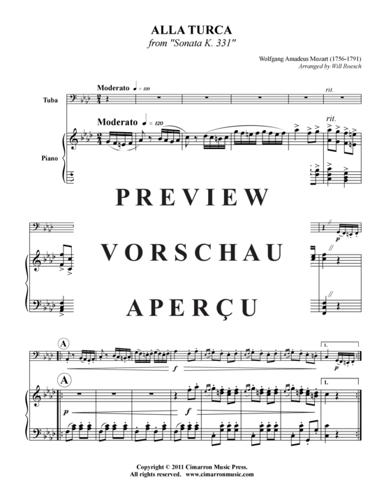 Product gallery: Page 2 of 10 Alla Turca , , (tuba + piano)