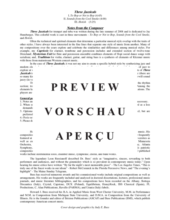 Produktgalerie: Seite 3 von 21 Three Jazzicals , , (Trompete und Tuba)