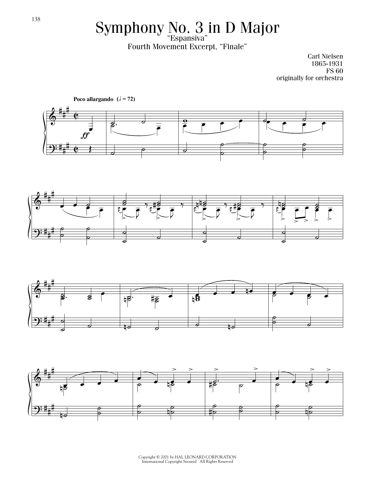 Produktbild zu: Symphony No. 3 In D Major (Espansiva), 4th Movement