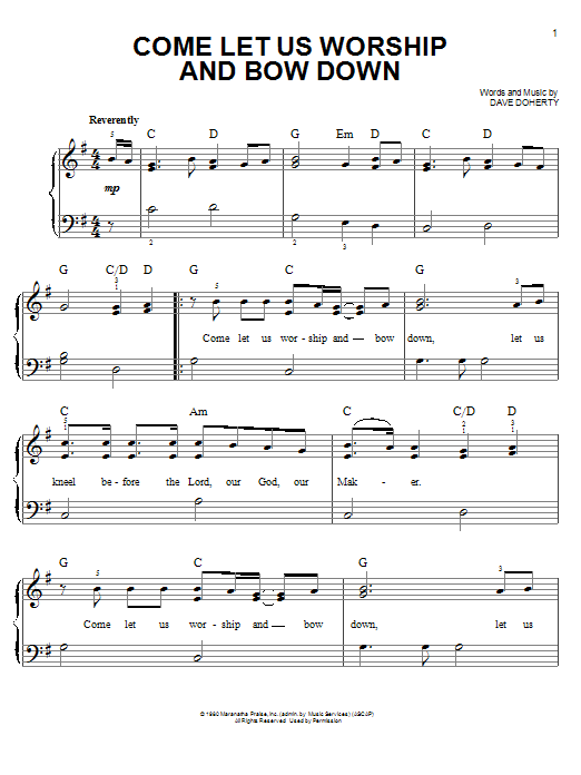 Produktbild zu: Come Let Us Worship And Bow Down
