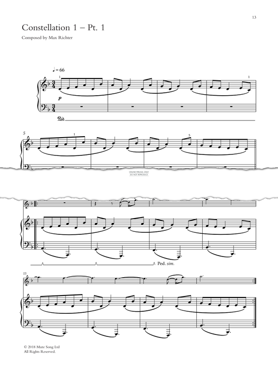 Produktgalerie: Seite 1 von 1 Constellation 1 - Pt. 1, Max Richter, Klavier