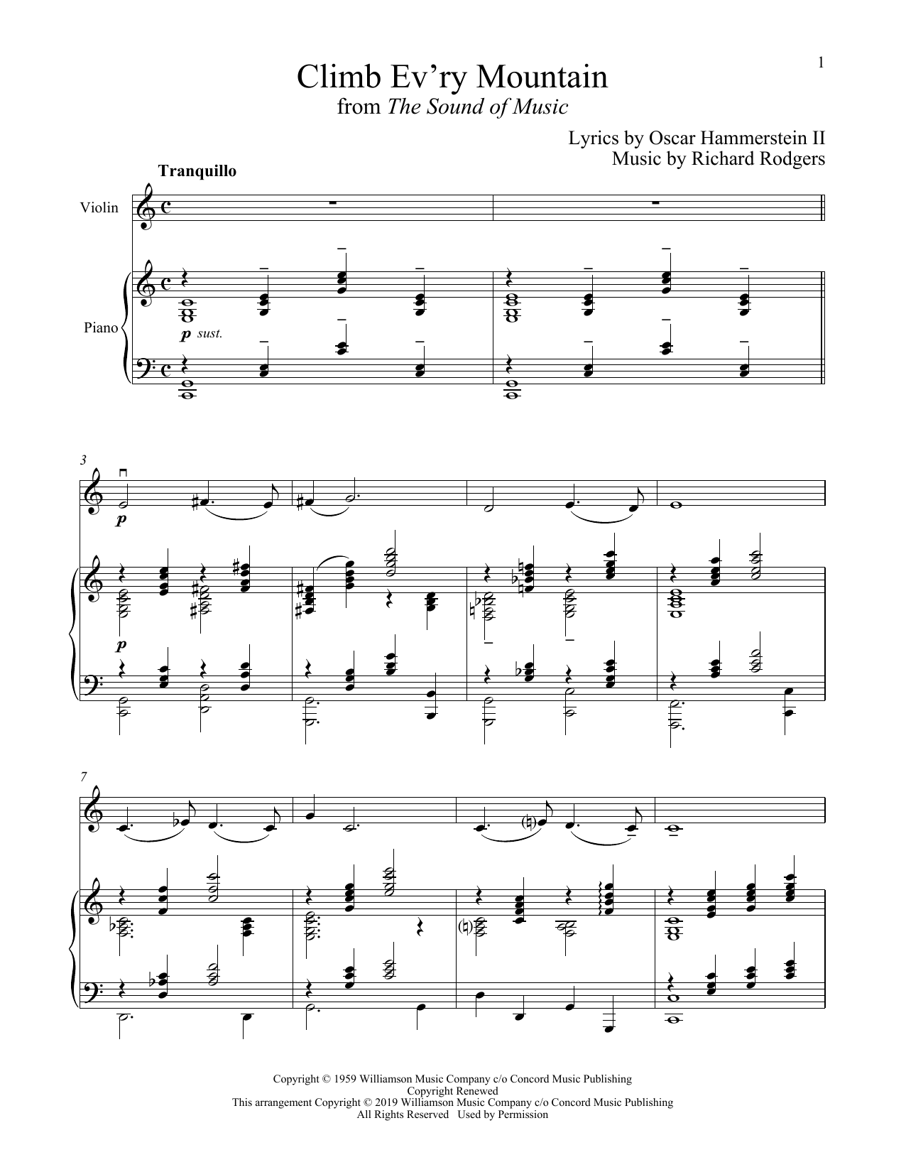 Product gallery: Page 1 of 1 Climb Ev'ry Mountain (from The Sound of Music), Rodgers & Hammerstein