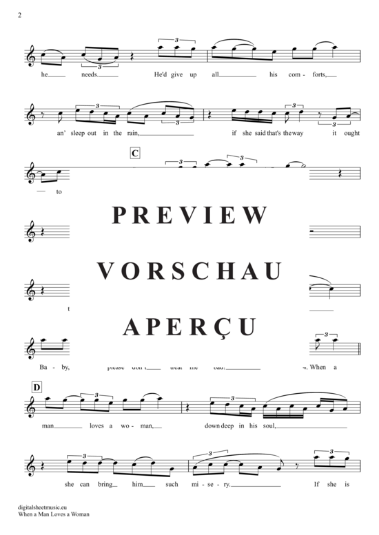 Produktgalerie: Seite 3 von 4 When a man loves a woman , Sledge, Percy, (Oboe)