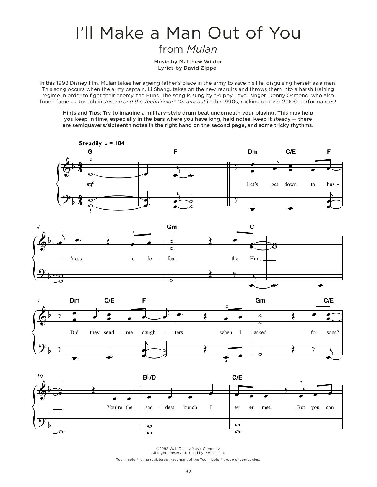 Produktbild zu: I'll Make A Man Out Of You (from Mulan)