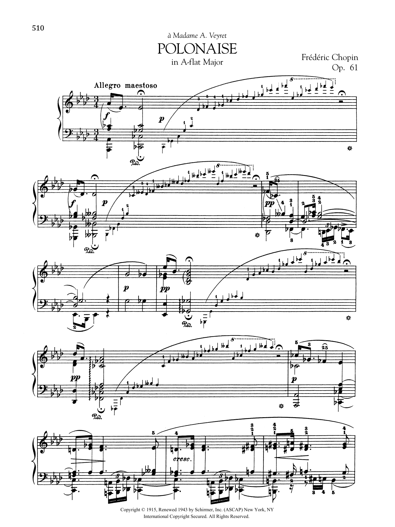Product gallery: Page 1 of 1 Polonaise in A-flat Major, Op. 61, Frédéric Chopin