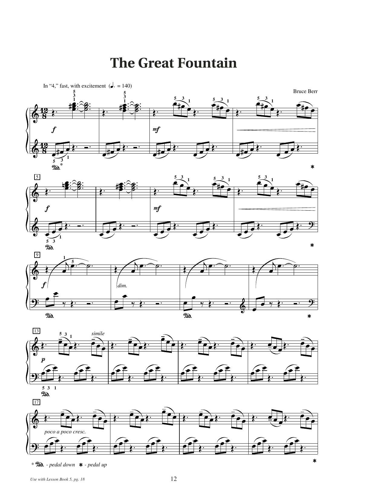 Produktgalerie: Seite 1 von 1 The Great Fountain, Bruce Berr, Klavier