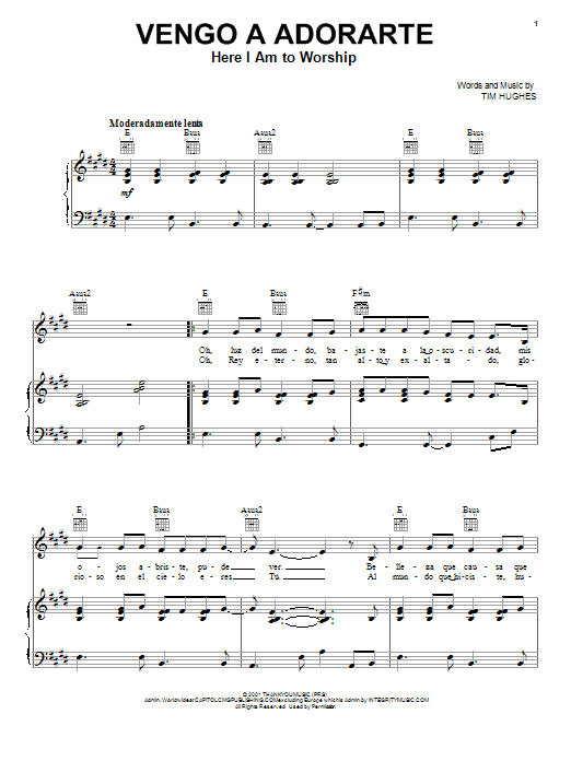 Produktgalerie: Seite 1 von 1 Here I Am To Worship (Light Of The World) [Spanish version], Tim Hughes, Gesang, Gitarre, Klavier