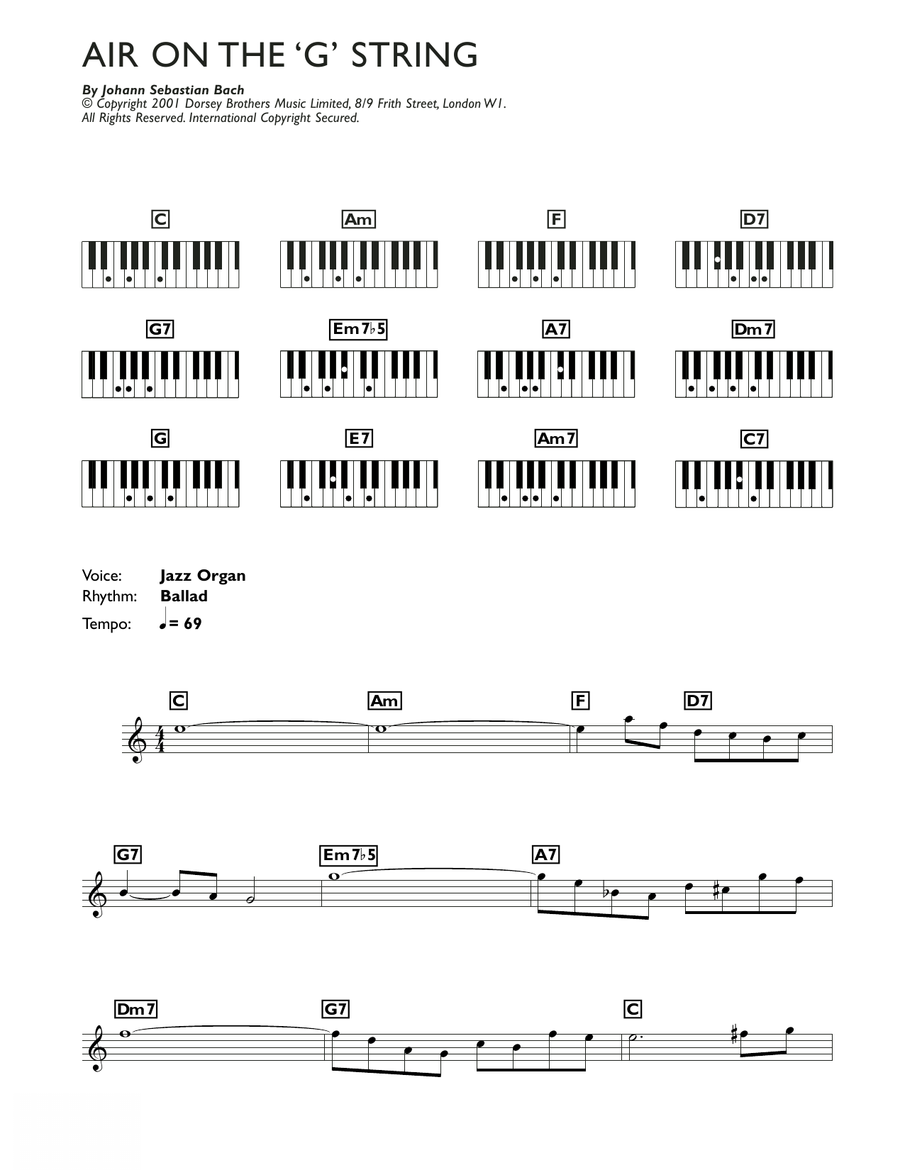 Product picture to: Air On The G String (from Suite No.3 in D Major)
