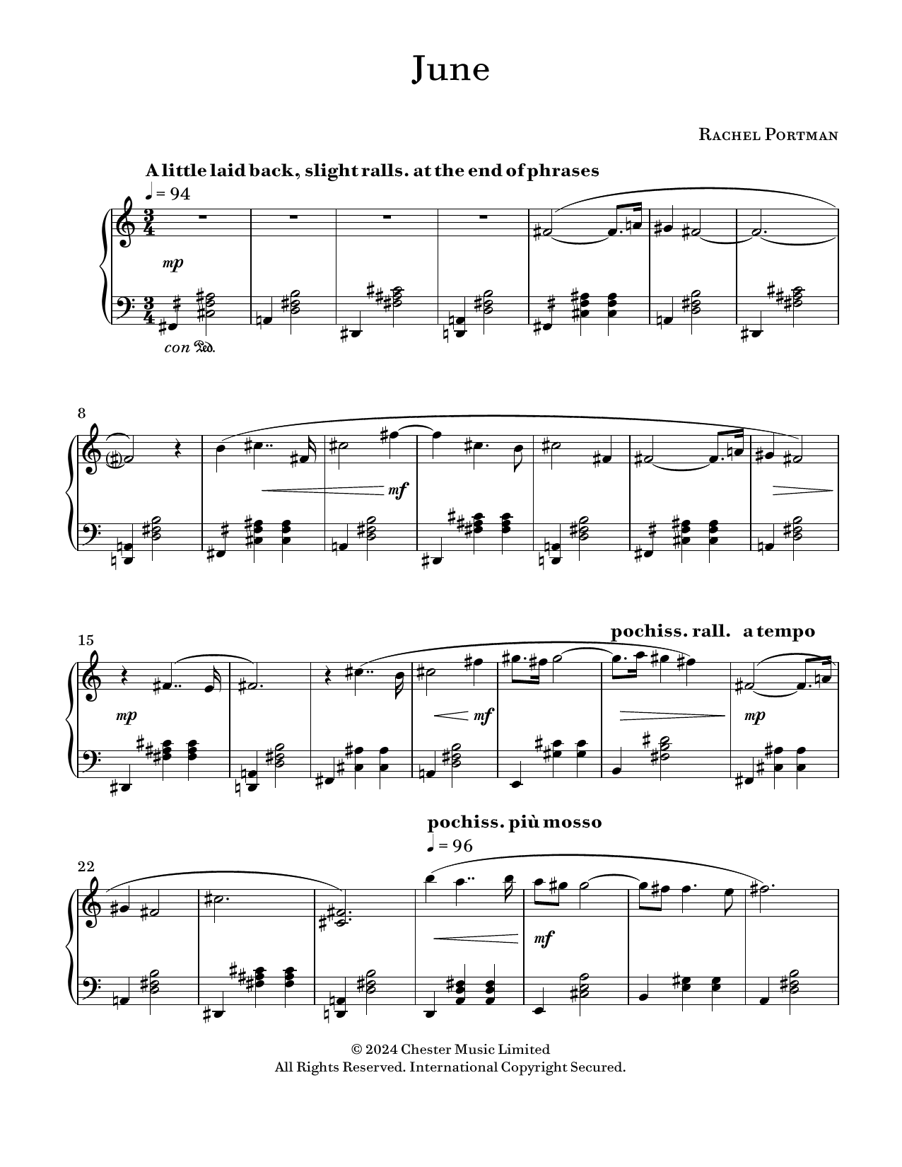 Produktgalerie: Seite 1 von 1 June, Rachel Portman, Klavier