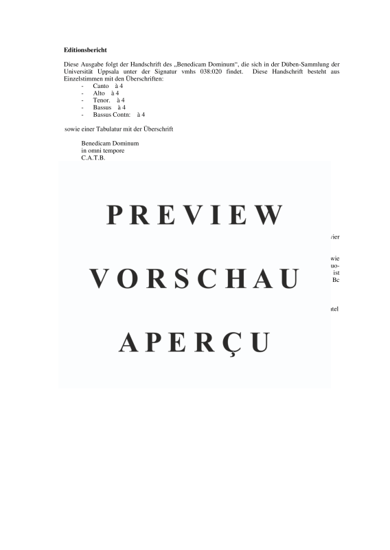 gallery: Benedicam Dominum, , (Gemischter Chor SATB + BC)