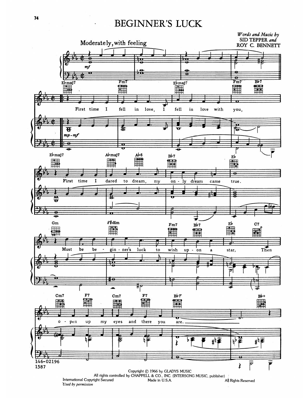 Produktgalerie: Seite 1 von 1 Beginner's Luck, Elvis Presley, Gesang, Gitarre, Klavier