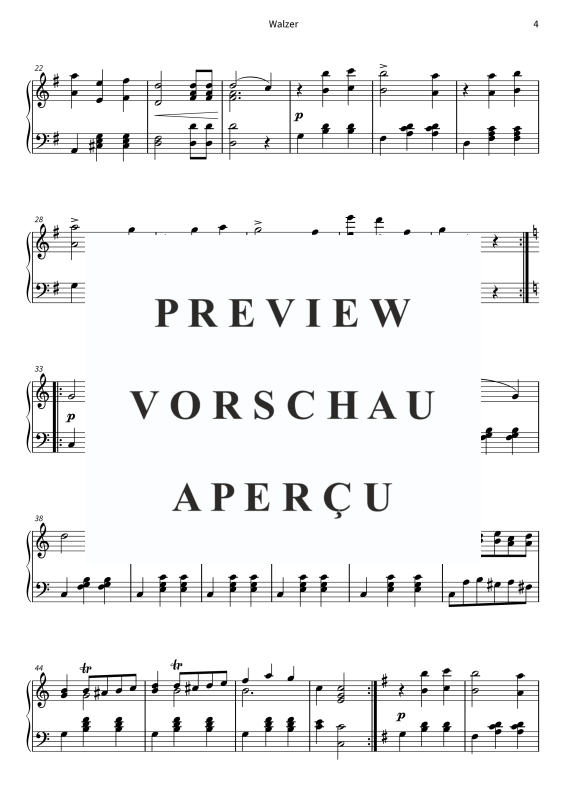 Produktgalerie: Seite 6 von 7 Walzer - Nr. 6 aus den Neun Tänzen für Klavier, , Klavier Solo