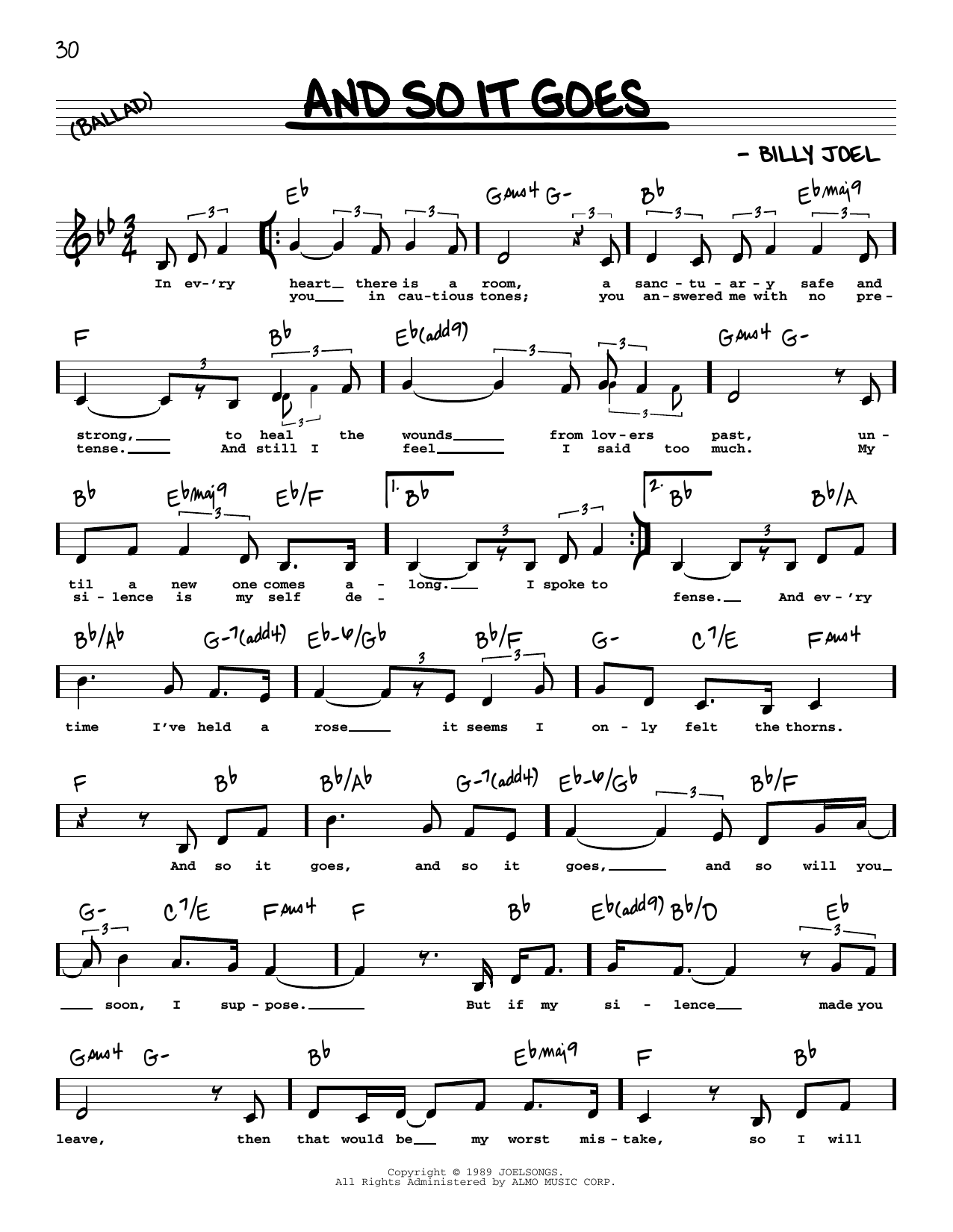 Produktbild zu: And So It Goes (Low Voice)