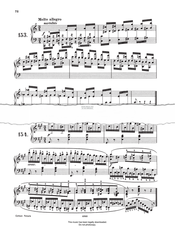 Produktgalerie: Seite 1 von 1 Study (Op. 821, No.154), Carl Czerny, Klavier