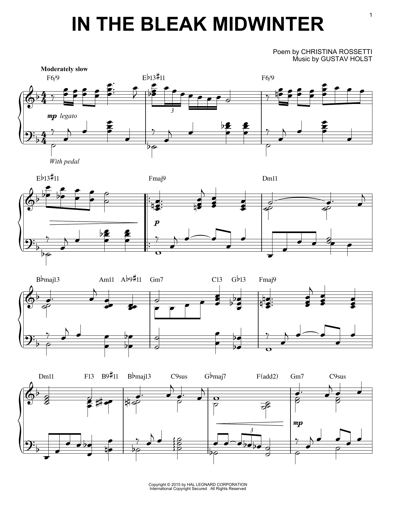 Product picture to: In The Bleak Midwinter [Jazz version] (arr. Brent Edstrom)