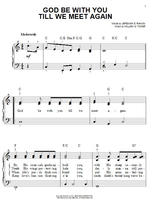 Produktbild zu: God Be With You Till We Meet Again