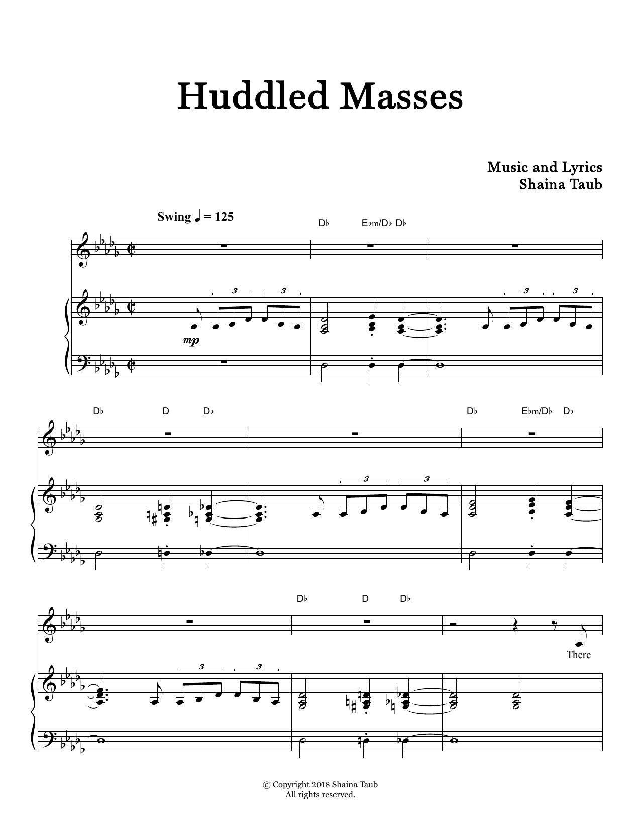 Produktgalerie: Seite 1 von 1 Huddled Masses, Shaina Taub, Gesang, Klavier