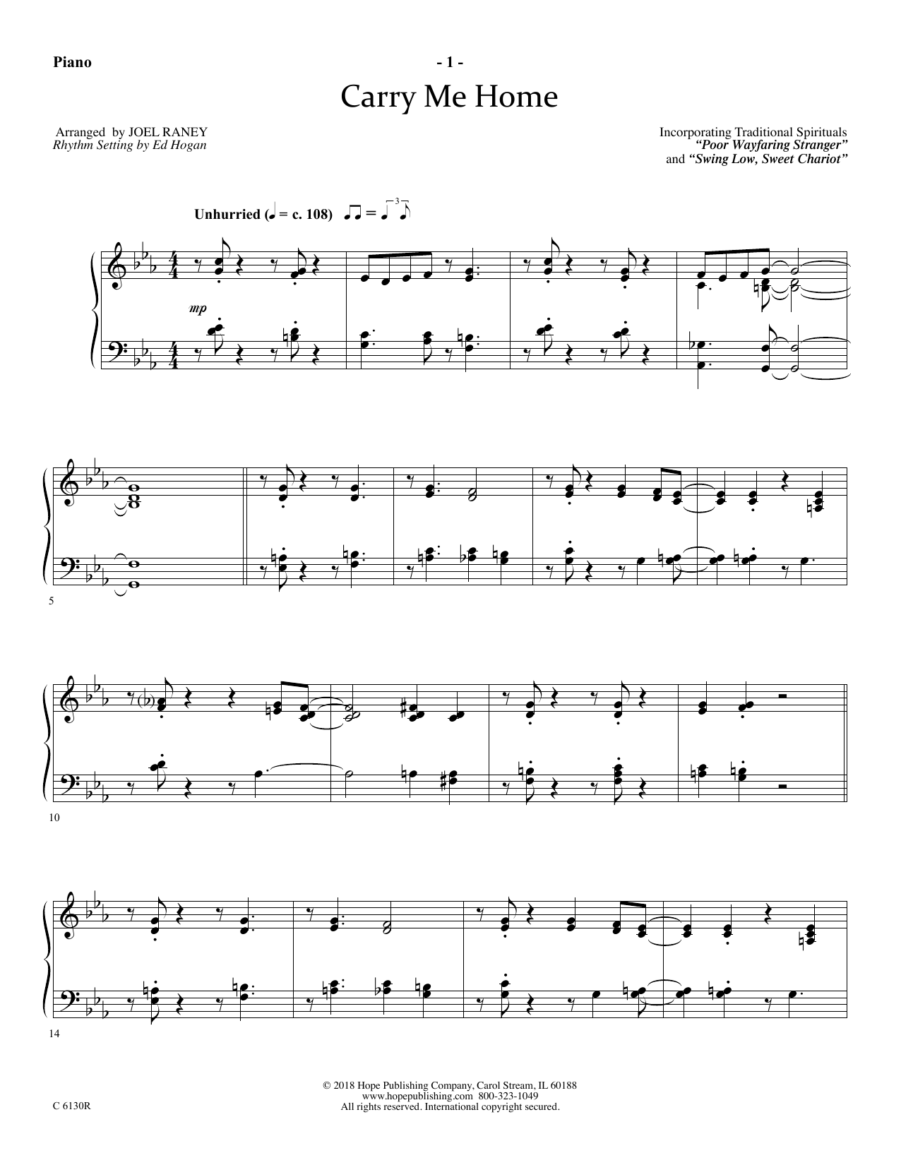 Product picture to: Carry Me Home - Piano