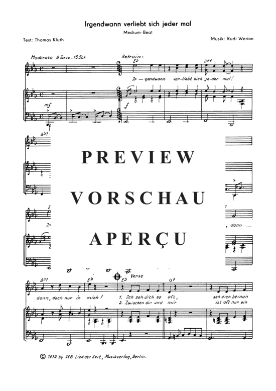 Product gallery: Page 4 of 4 Irgendwann verliebt sich jedermal , , Piano and Voice