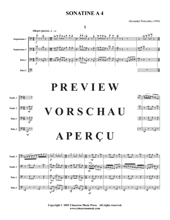 Product gallery: Page 2 of 21 Sonatine A 4 , , (Tuba Quartet: 2x Baritone, 2xTuba)