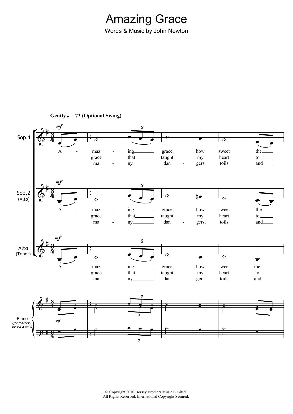 Produktgalerie: Seite 1 von 1 Amazing Grace (arr. Barrie Carson Turner), Traditional, Chor