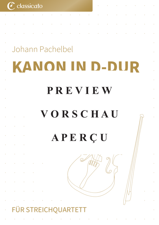 Produktgalerie: Seite 2 von 19 Kanon in D-Dur , , (Streicher Quartett)