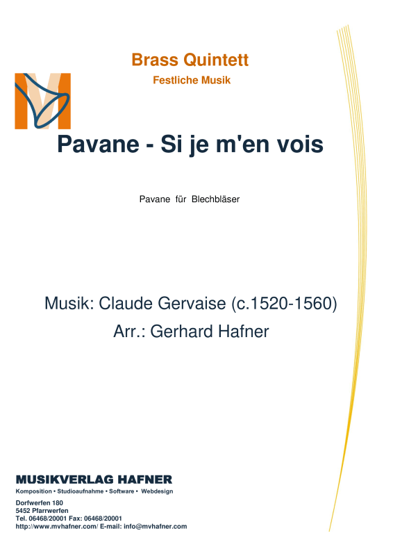 Produktbild zu: Pavane - Si je m´en voisClaude Gervaise (c.1520-1560)