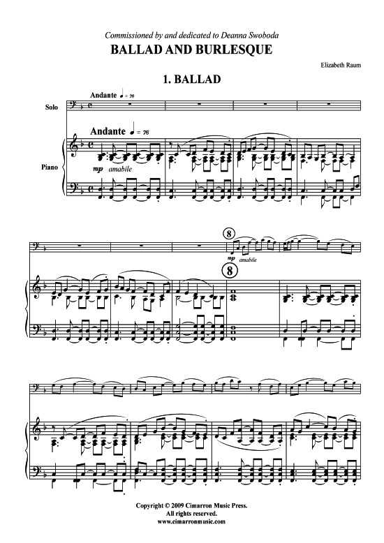 Product picture to: Ballad and Burlesque Elizabeth Raum