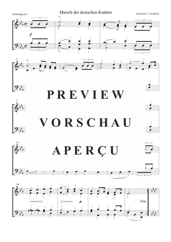 Produktgalerie: Seite 2 von 5 Marsch der deutschen Knaben, , Posaunenchor