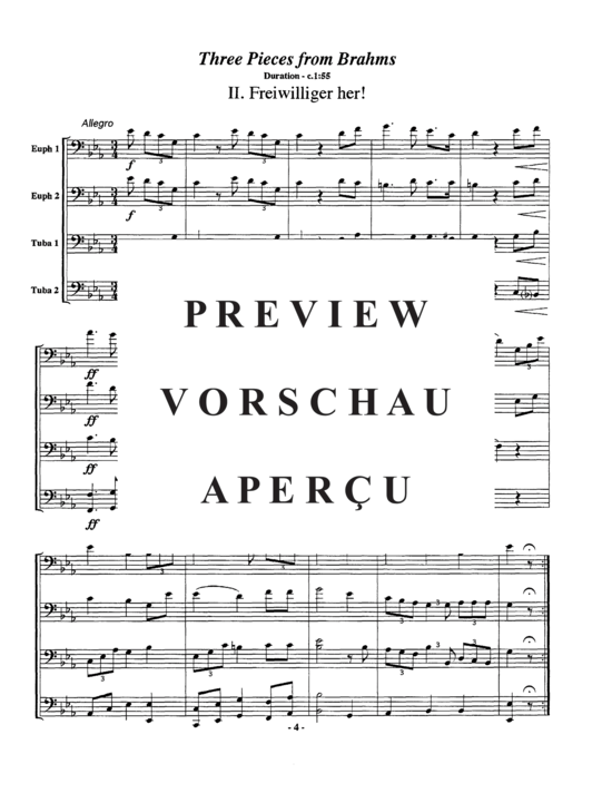 gallery: Three Pieces from Brahms , , (Tuba Quartett EETT)